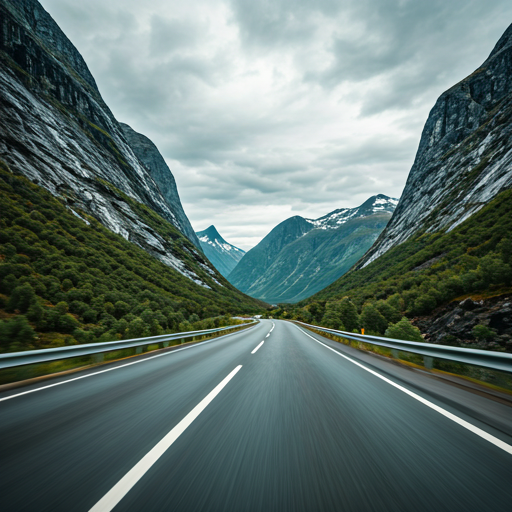 Norwegian winding road